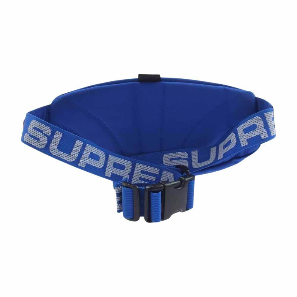 Supreme シュプリーム 18SS Waist Bag テープロゴ コーデュラ ナイロン ウエストバッグ ブルー系【中古】