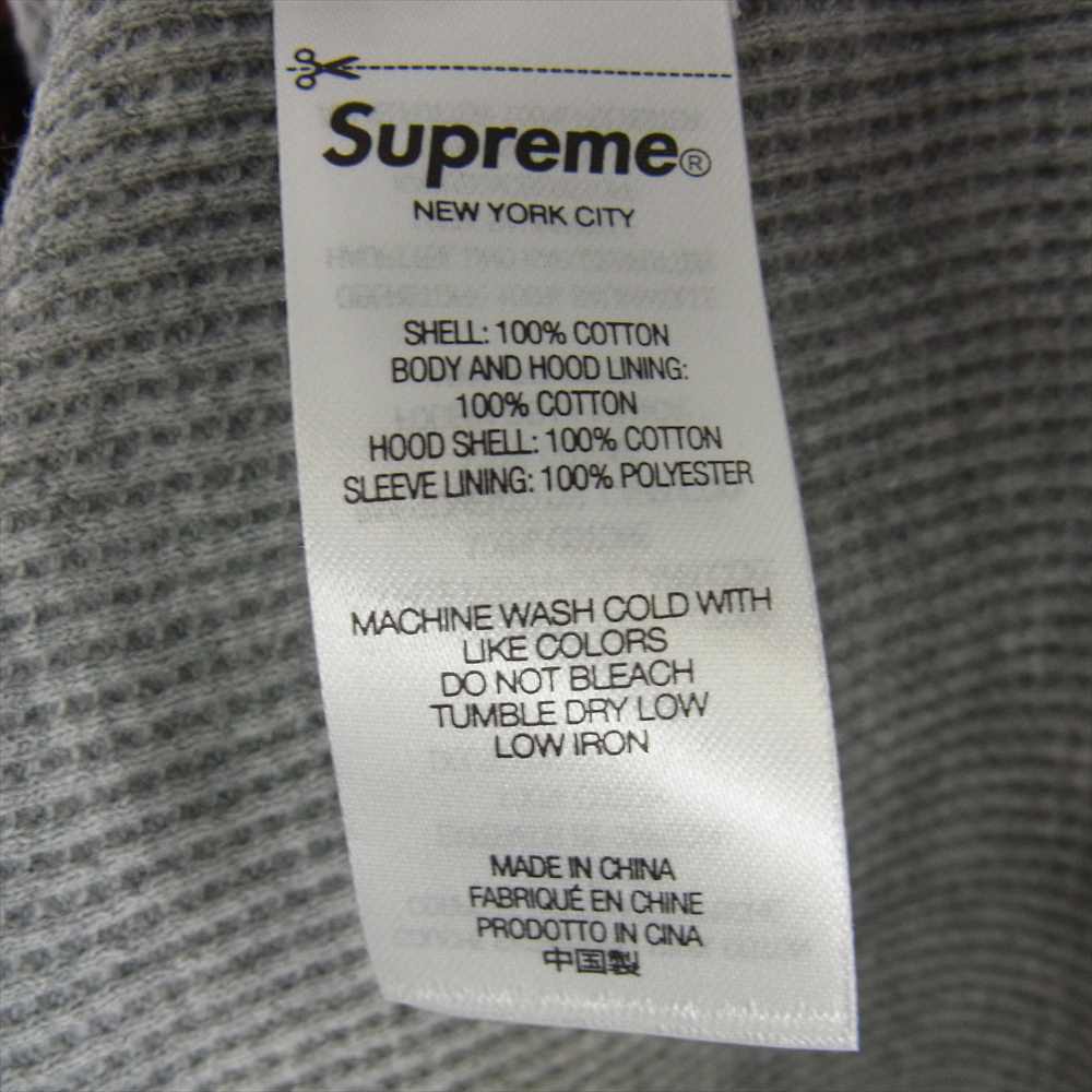 Supreme シュプリーム 22FW Houndstooth Flannel Hooded Shirt ハウンドトゥース フランネル フーデッド シャツ エンジ系 L【極上美品】【中古】