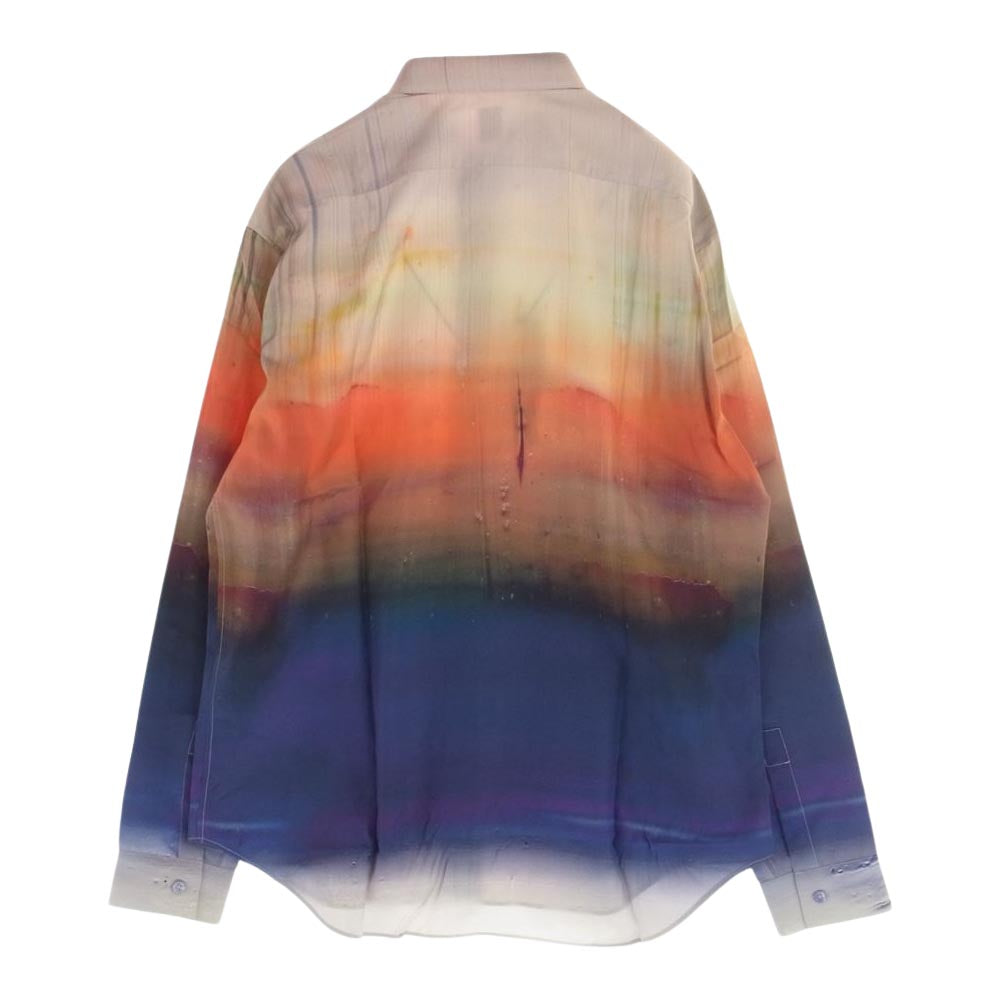 Berluti ベルルッティ 21AW R21HTL52-001 Lev Khesin Silk Shirt レヴクシン 総柄 シルク 長袖シャツ  ベージュオレンジ R41【極上美品】【中古】