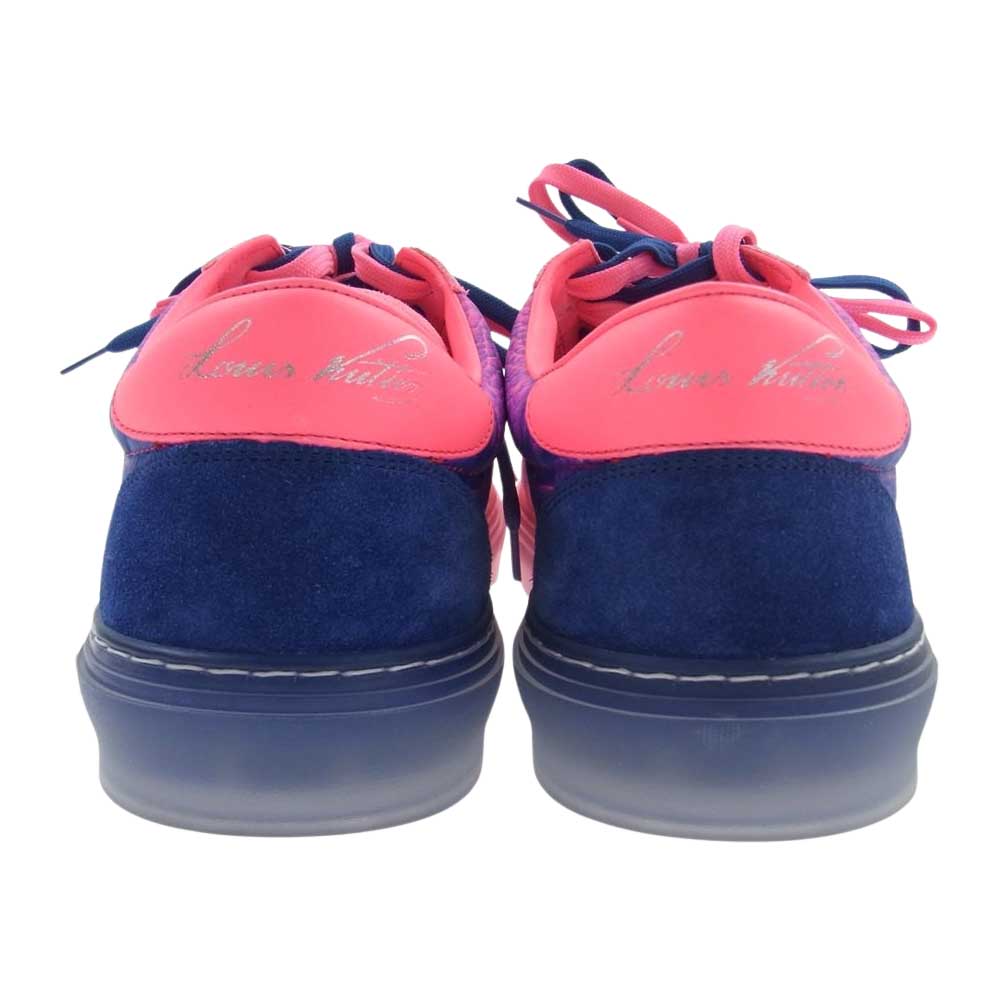 LOUIS VUITTON ルイ・ヴィトン 1A9UY9 LV OLLIE RICHELIEU TRAINERS オリライン モノグラム総柄 ローカット スニーカー ピンク系 ブルー系 6.5【中古】