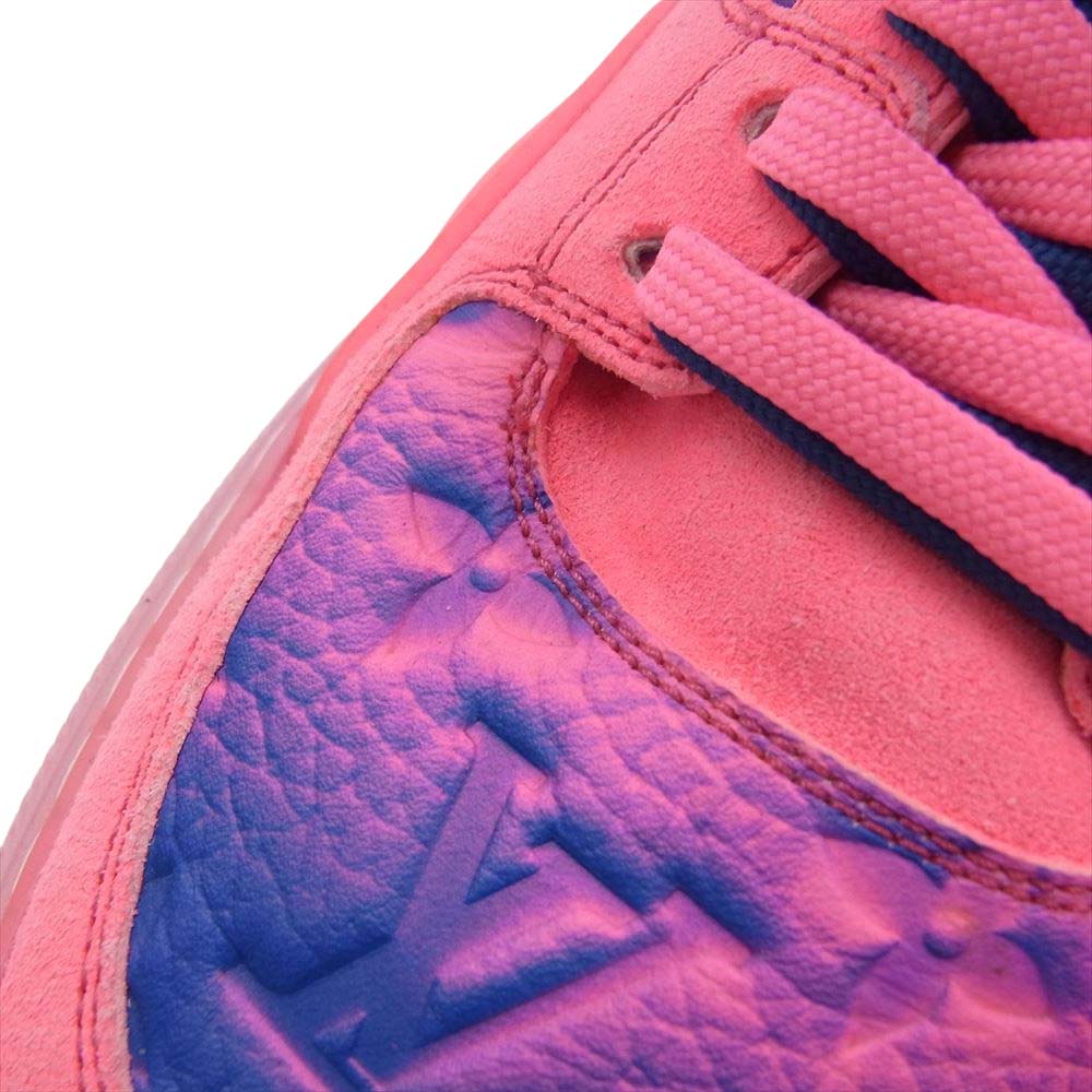LOUIS VUITTON ルイ・ヴィトン 1A9UY9 LV OLLIE RICHELIEU TRAINERS オリライン モノグラム総柄 ローカット スニーカー ピンク系 ブルー系 6.5【中古】