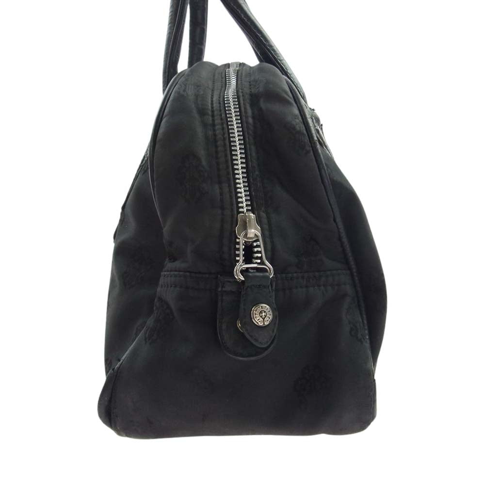CHROME HEARTS クロムハーツ（原本無） GYM SM ジムバッグ スモール セメタリー クロスパッチ ナイロン×レザー ハンドバッグ ブラック ブラック系【中古】