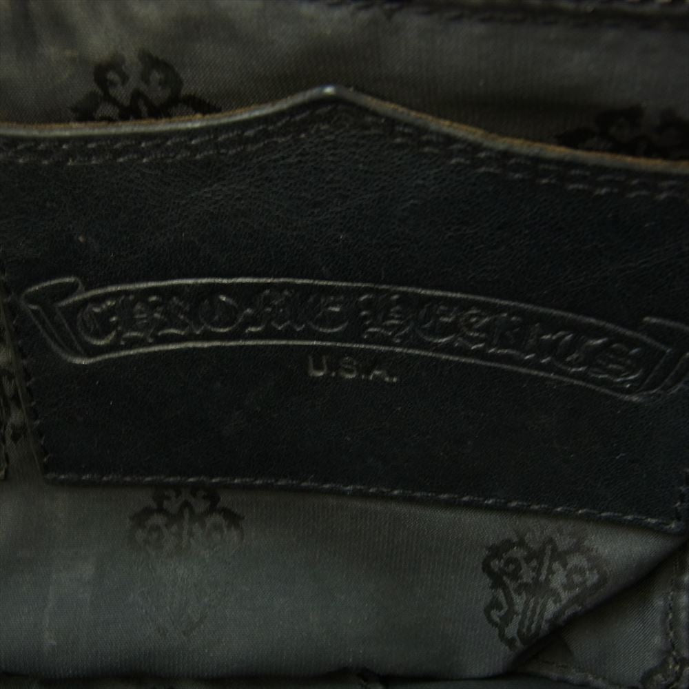 CHROME HEARTS クロムハーツ（原本無） GYM SM ジムバッグ スモール セメタリー クロスパッチ ナイロン×レザー ハンドバッグ ブラック ブラック系【中古】