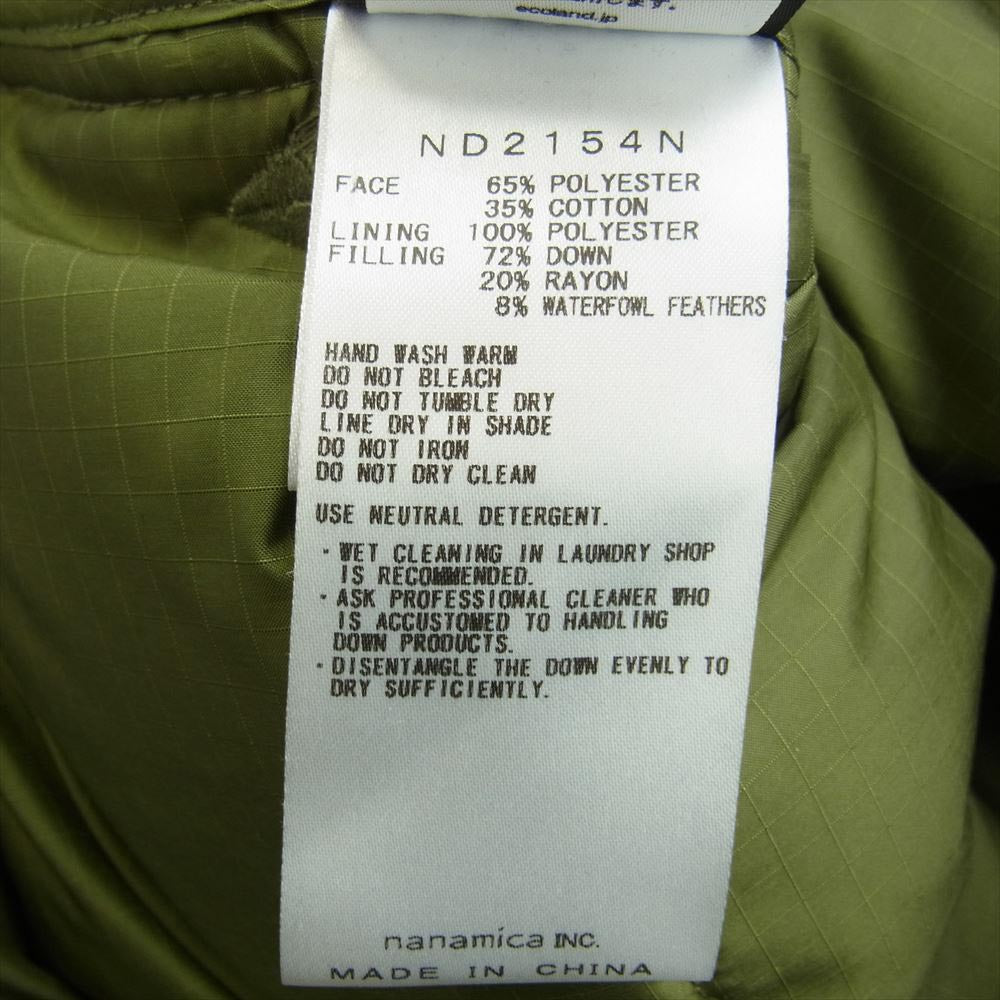 THE NORTH FACE ノースフェイス ND2154N PURPLE LABEL パープルレーベル Corduroy Down Shirt Jacket コーデュロイ ダウン シャツジャケット カーキ系 XL【極上美品】【中古】
