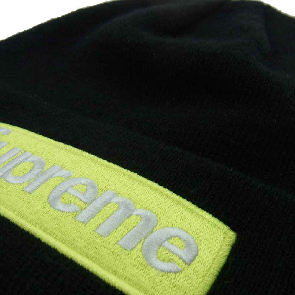 Supreme シュプリーム 18AW  × New Era Box Logo Beanie ニューエラ ボックスロゴ ビーニー ニットキャップ ニット帽 ヘザーグレイ ブラック系【中古】
