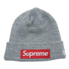 Supreme シュプリーム 17AW  × New Era Box Logo Beanie ニューエラ ボックスロゴ ビーニー ニットキャップ ニット帽 グレー系【中古】