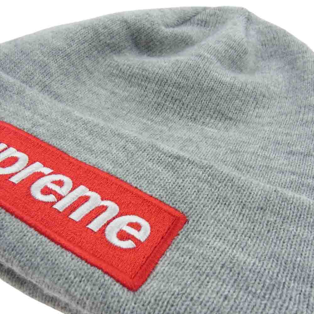Supreme シュプリーム 17AW  × New Era Box Logo Beanie ニューエラ ボックスロゴ ビーニー ニットキャップ ニット帽 グレー系【中古】