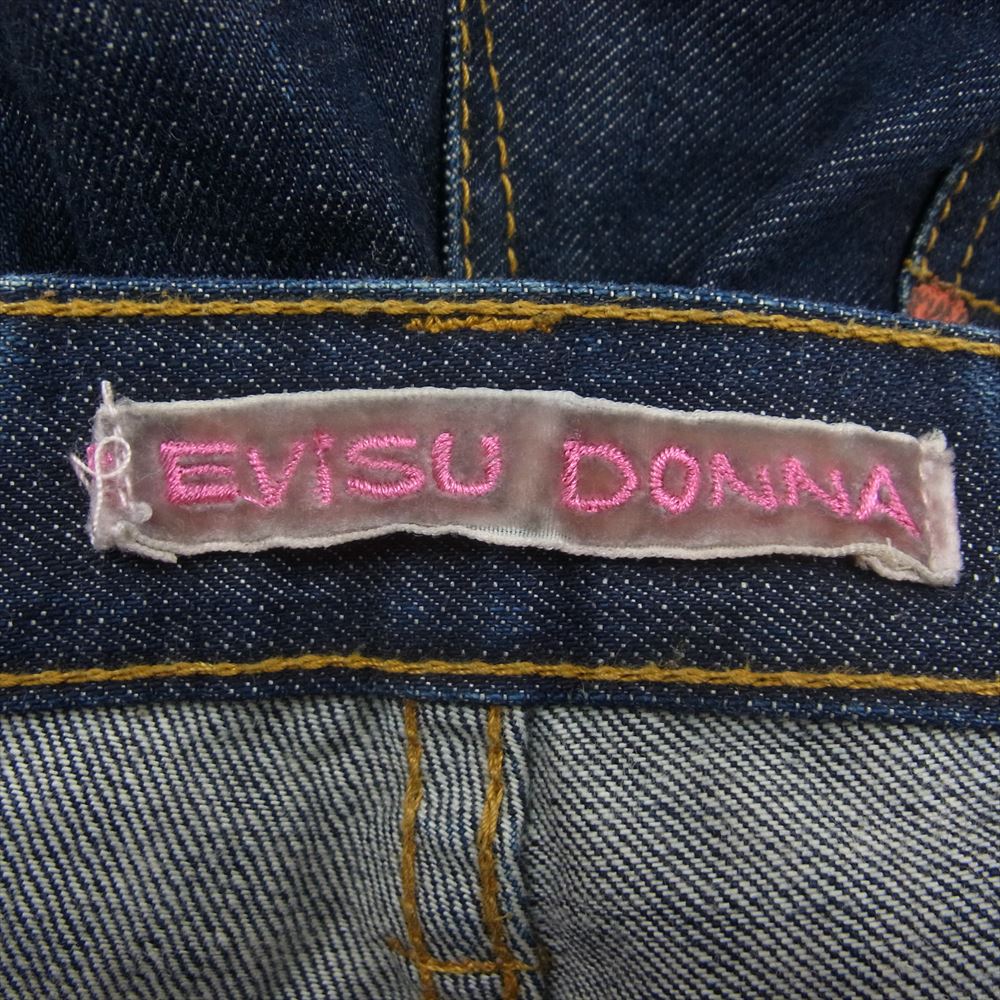 EVISU エヴィス DONNA ドンナ ブーツカット デニム パンツ インディゴブルー系 28【中古】