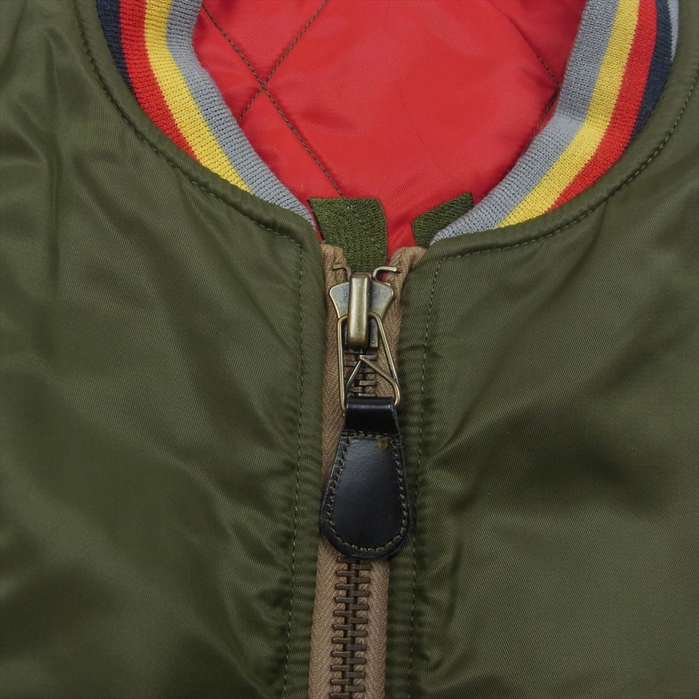 EVISU エヴィス MA-1 リバーシブル フライト ジャケット カーキ系 36【中古】
