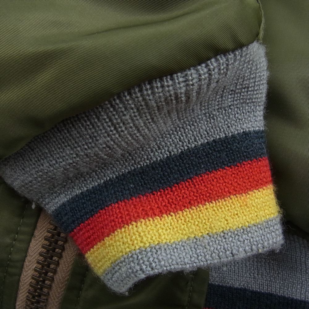 EVISU エヴィス MA-1 リバーシブル フライト ジャケット カーキ系 36【中古】