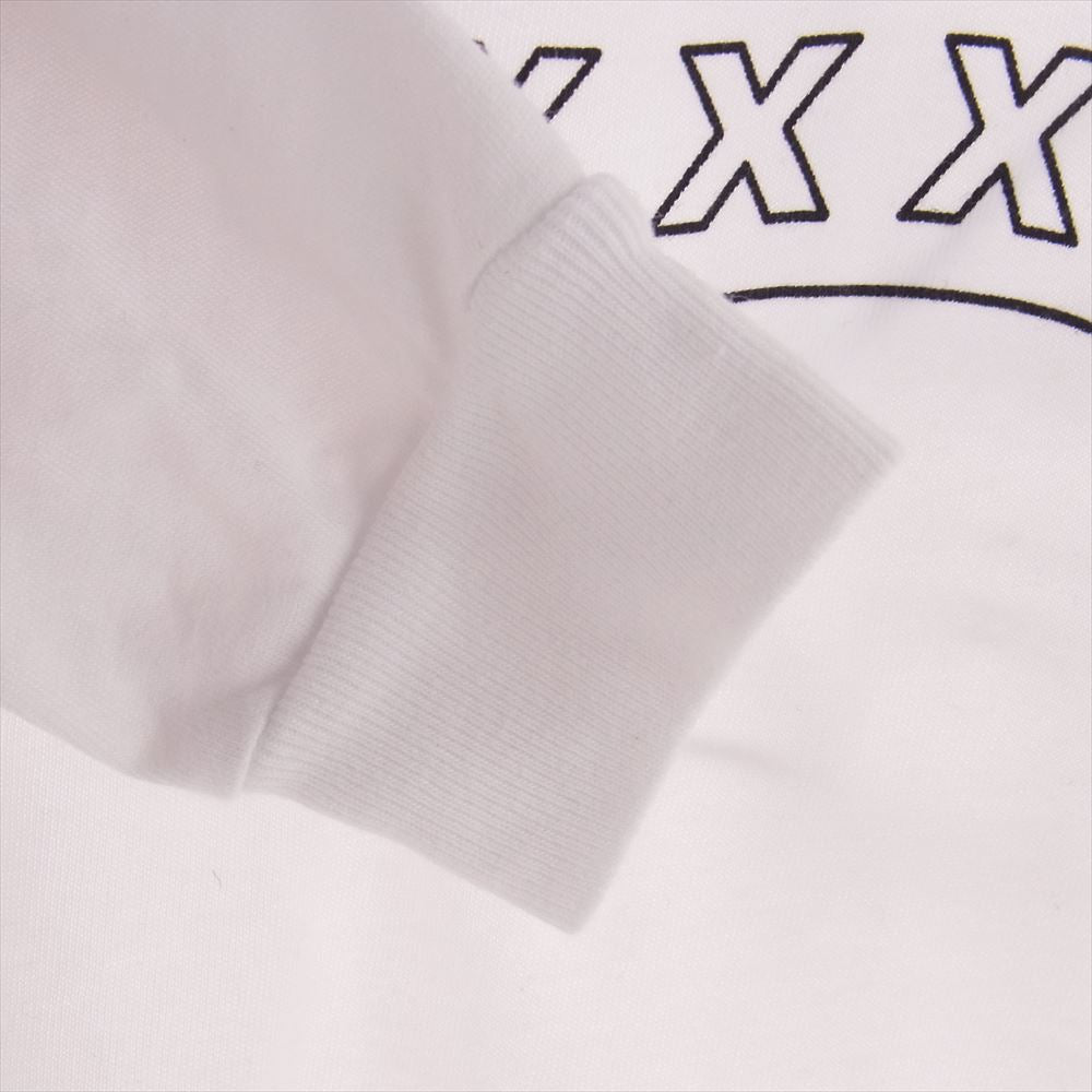 GOD SELECTION XXX ゴッドセレクション モントーク マップ バック プリント 長袖 Tシャツ カットソー ホワイト系 S【中古】