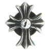 CHROME HEARTS クロムハーツ（原本無） CH CRSS 2 FAT CH クロス ファット スタッド ピアス シルバー系【中古】