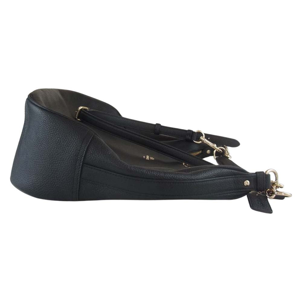 COACH コーチ F38259 ハーレーホーボー 2WAY レザー ショルダー ハンド バッグ ブラック系【中古】