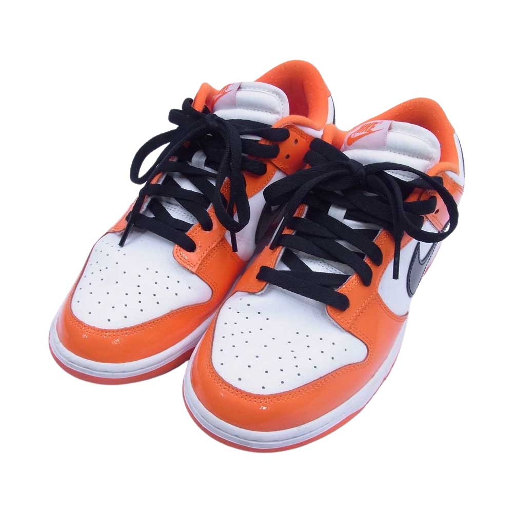 NIKE ナイキ DJ9955-800 WMNS Dunk Low Patent Orange ウィメンズ ダンク ロー パテント オレンジ スニーカー オレンジ系 ホワイト系 27.5cm【中古】