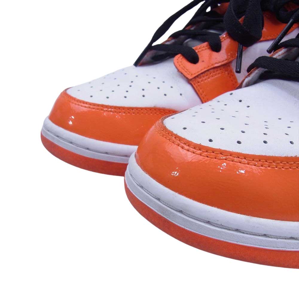 NIKE ナイキ DJ9955-800 WMNS Dunk Low Patent Orange ウィメンズ ダンク ロー パテント オレンジ スニーカー オレンジ系 ホワイト系 27.5cm【中古】