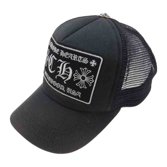 CHROME HEARTS クロムハーツ（原本無） TRUCKER CAP トラッカー メッシュ キャップ ブラック系 ワンサイズ【中古】