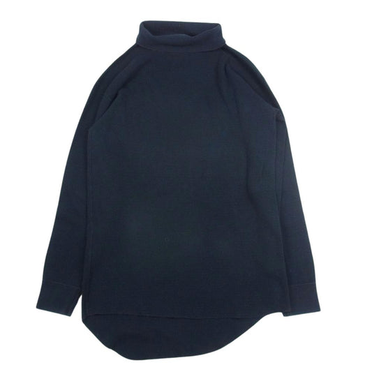THE FLAT HEAD ザフラットヘッド モックネック サーマル 長袖 カットソー ネイビー系 XL【中古】