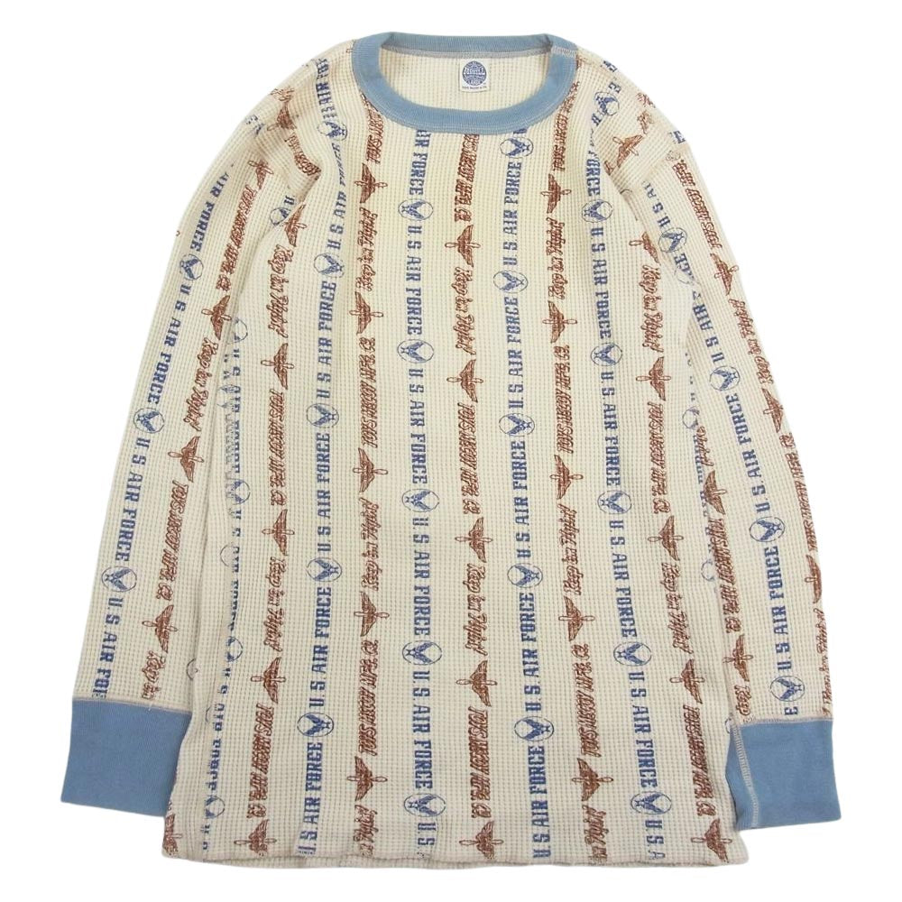 TOY'S McCOY トイズマッコイ USAF サーマル 総柄 カットソー オフホワイト系 L【中古】
