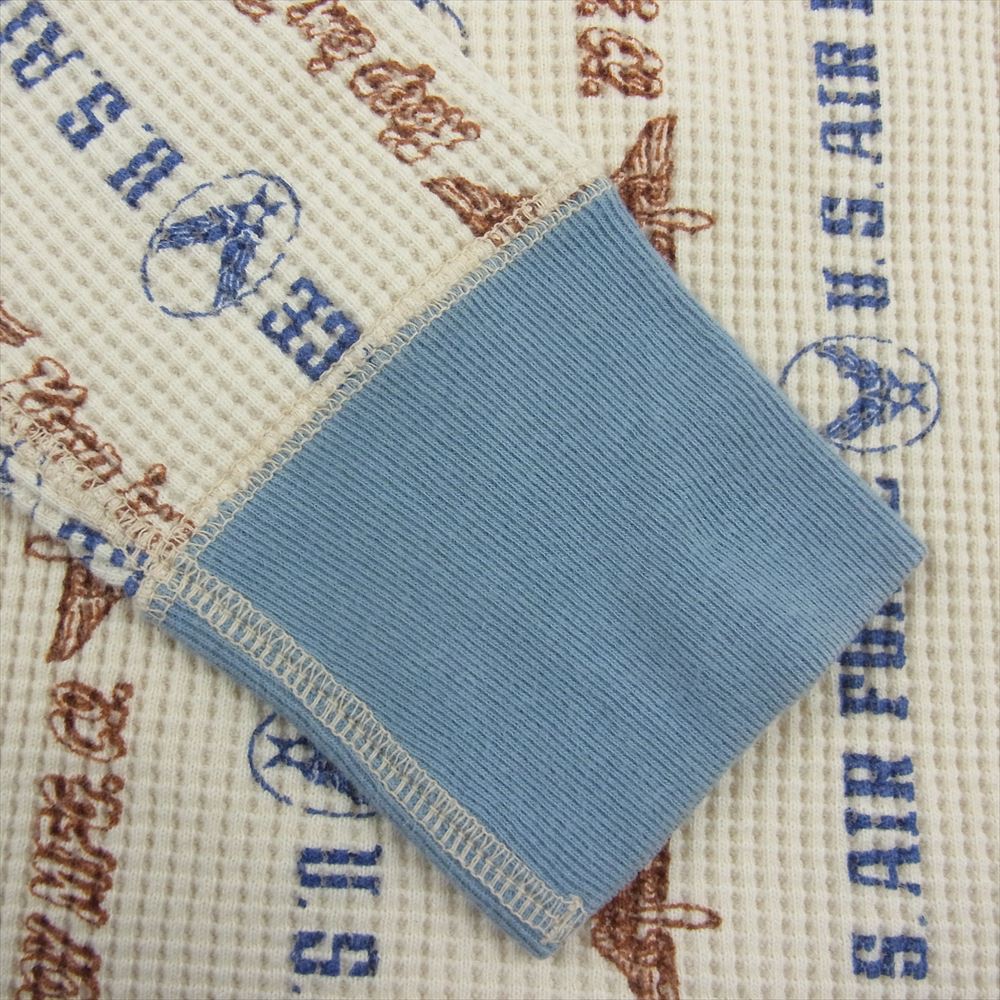 TOY'S McCOY トイズマッコイ USAF サーマル 総柄 カットソー オフホワイト系 L【中古】