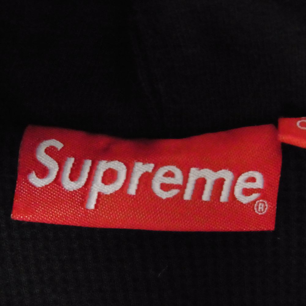 Supreme シュプリーム 18AW THERMAL ZIP UP SWEATSHIRT サーマル ジップアップ スウェット パーカー ブラック系 M【中古】