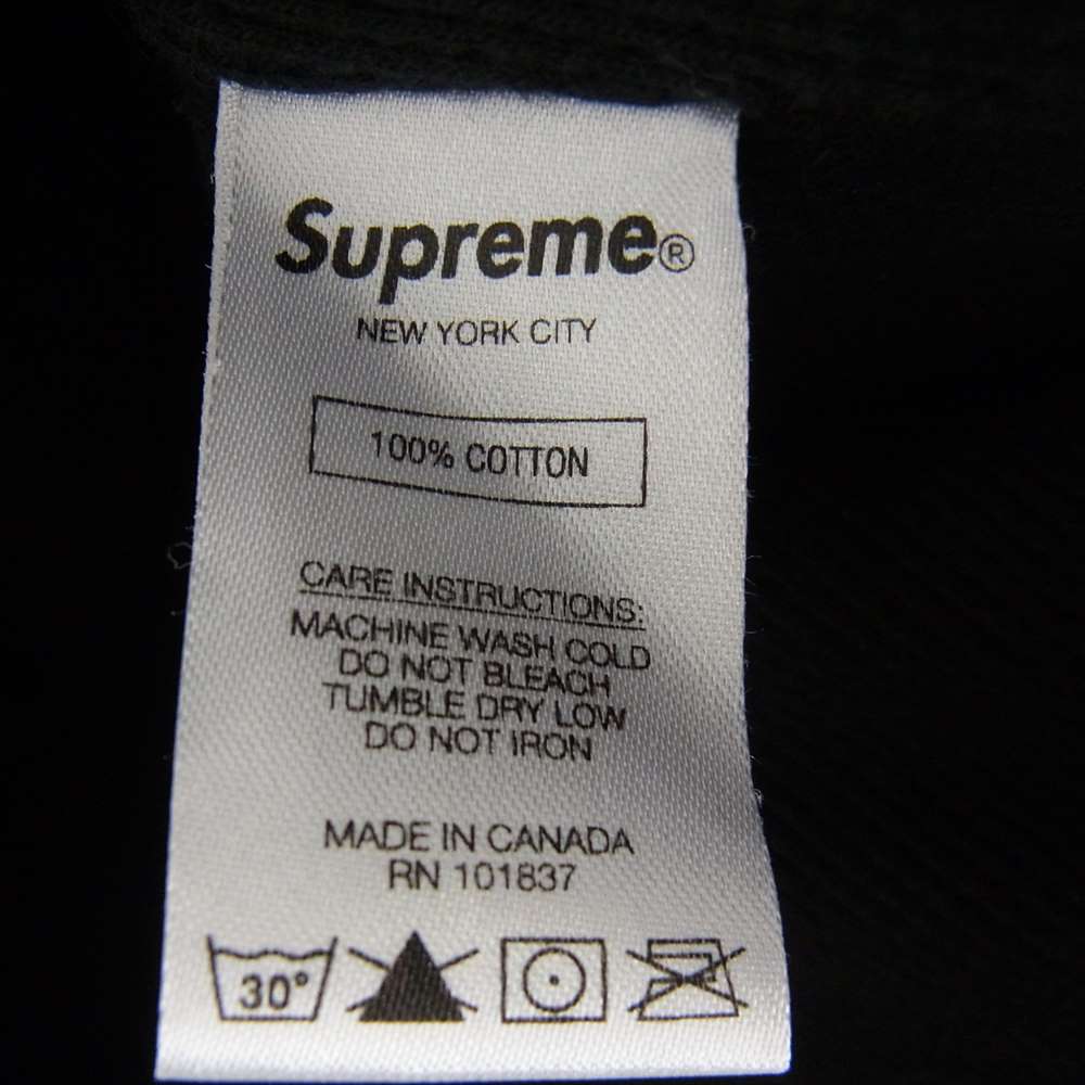 Supreme シュプリーム 18AW THERMAL ZIP UP SWEATSHIRT サーマル ジップアップ スウェット パーカー ブラック系 M【中古】