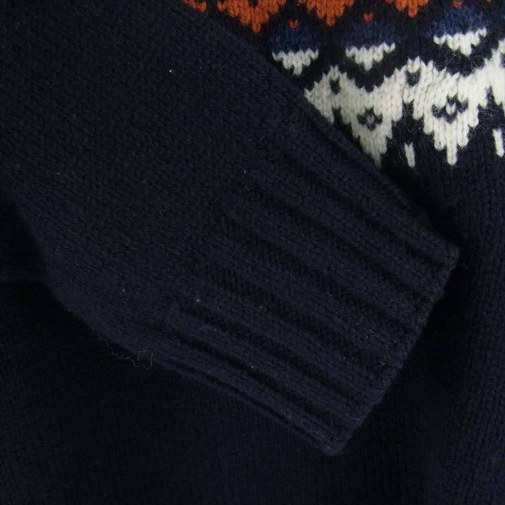 JUNYA WATANABE COMME des GARCONS MAN ジュンヤワタナベコムデギャルソンマン 21AW WH-N002 Nordic pattern sweater ノルディックパターン クルーネックリブ セーター ニット ネイビー系 M【中古】