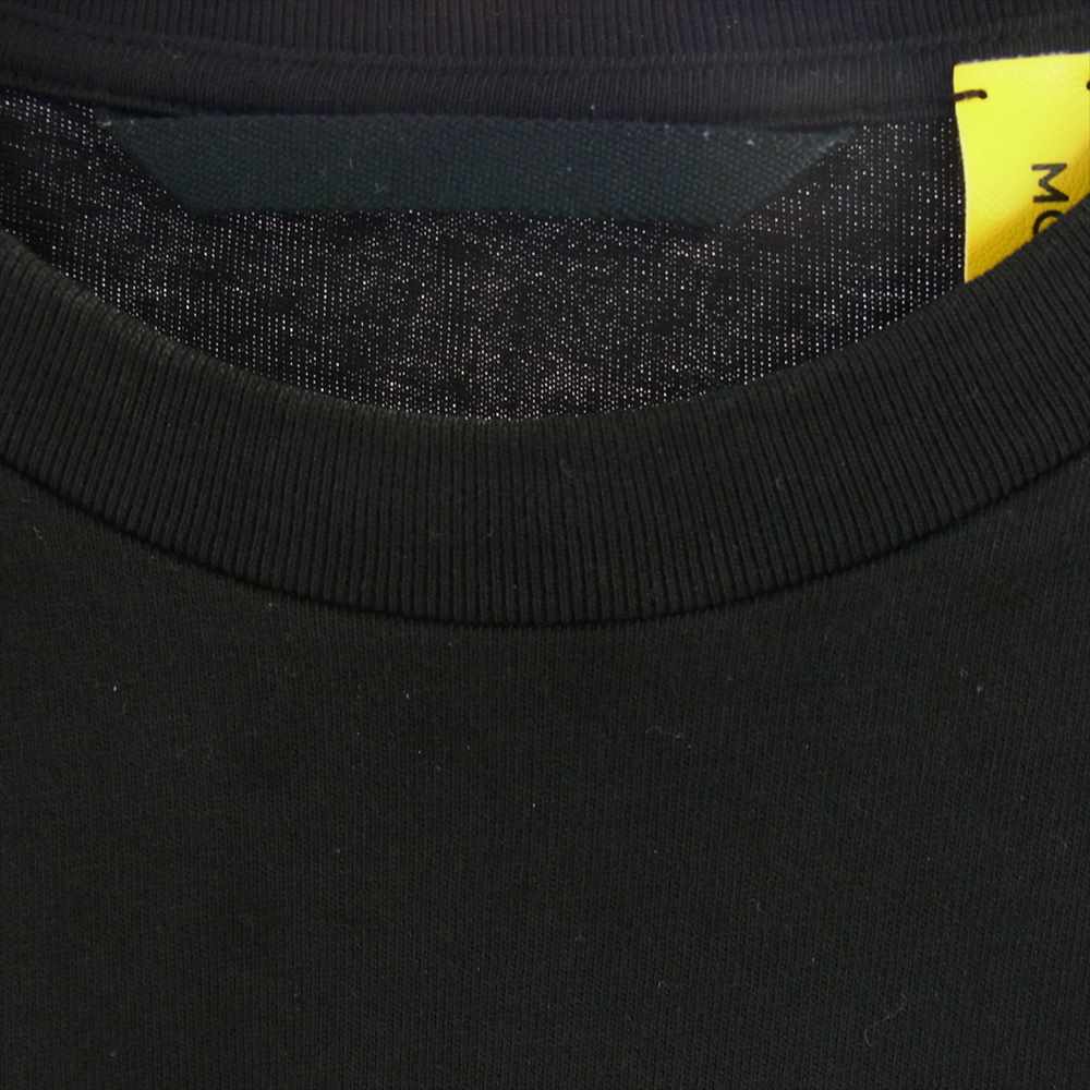 MONCLER モンクレール GENIUS ジーニアス MAGLIA T-SHIRT マグリア ロゴプリント クルーネック 半袖 Tシャツ ブラック系 XL【中古】
