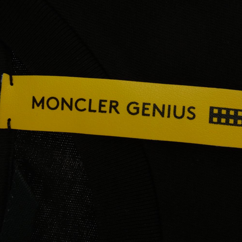 MONCLER モンクレール GENIUS ジーニアス MAGLIA T-SHIRT マグリア ロゴプリント クルーネック 半袖 Tシャツ ブラック系 XL【中古】