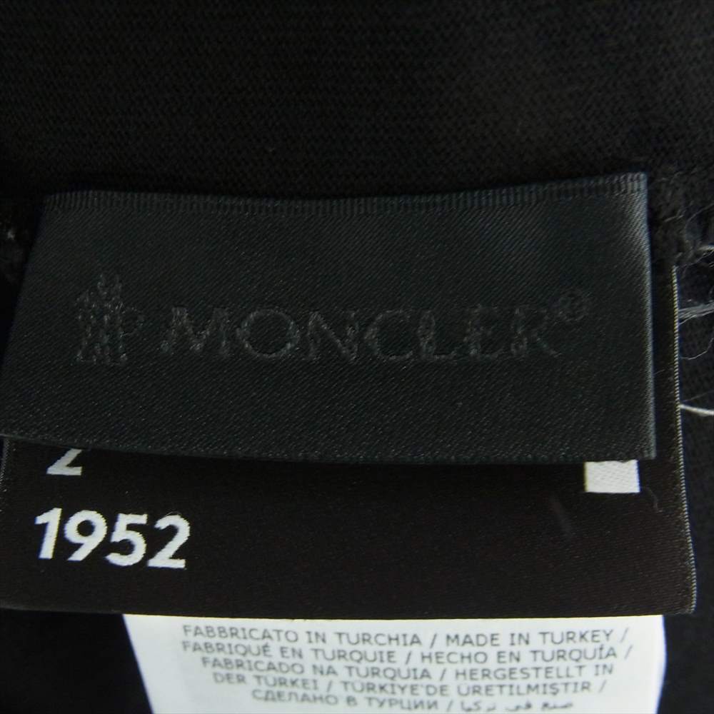 MONCLER モンクレール GENIUS ジーニアス MAGLIA T-SHIRT マグリア ロゴプリント クルーネック 半袖 Tシャツ ブラック系 XL【中古】