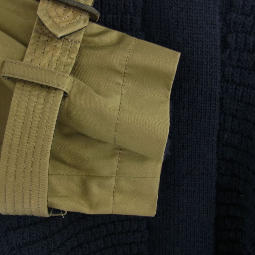 Sacai サカイ 13AW 13-01878 再構築 ニットドッキング トレンチコート ベージュ系 ネイビー系 1【中古】