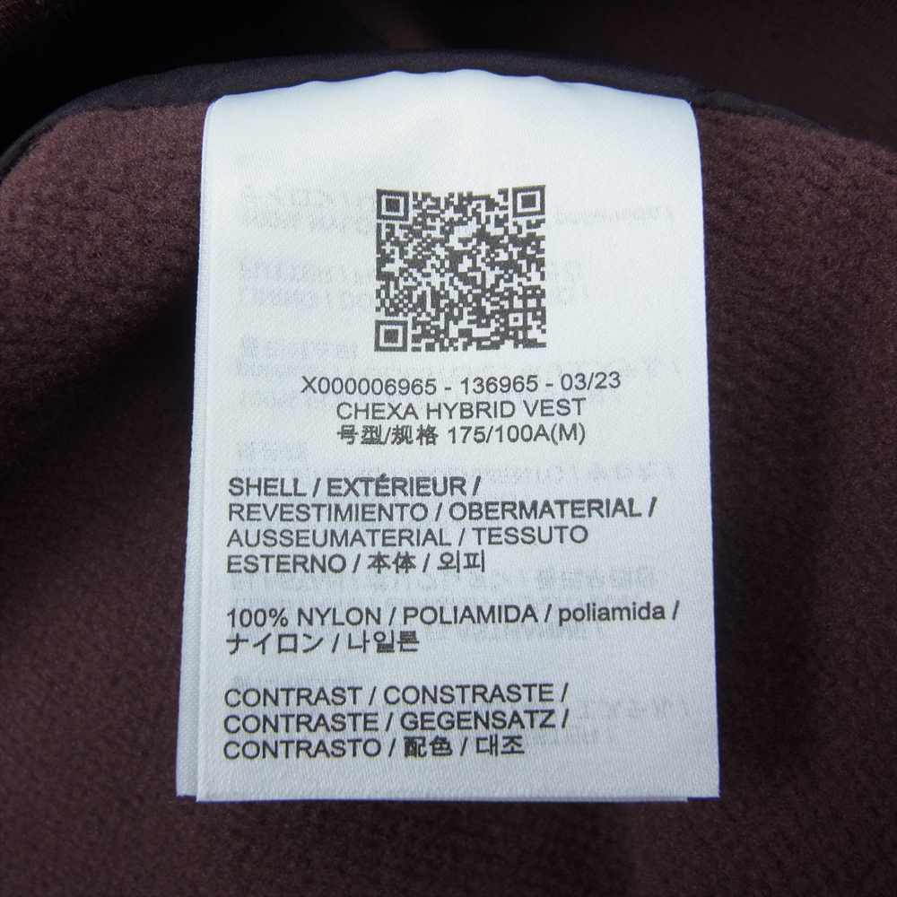 ARC'TERYX アークテリクス 23SS X000006965 SYSTEM_A CHEXA HYBRID VEST チェクサ ハイブリッド ベスト ブラウン系 M【美品】【中古】