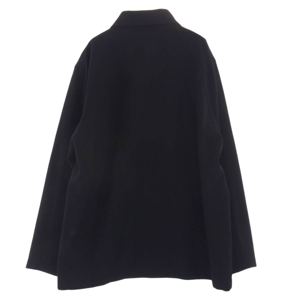 JIL SANDER ジルサンダー 20AW SMR421202 MR201500 国内正規品 ガーメントケース付き Wool Blouson Jacket ウールギャバジン オーバーサイズ シャツ ブルゾン ブラック系 44【美品】【中古】