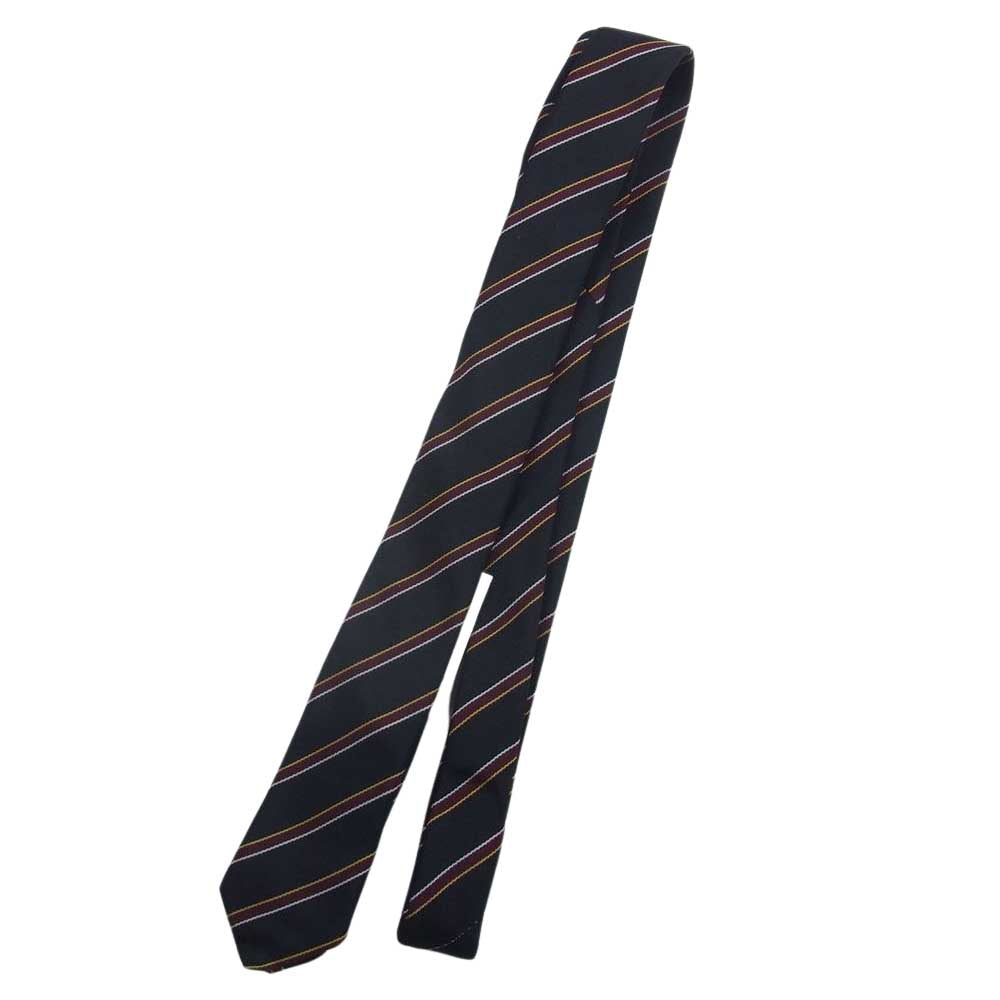 SAINT LAURENT サンローラン 469600-4Y002 TIE RAYURE CLUB VINTAGE シルク ネクタイ ネイビー系【中古】