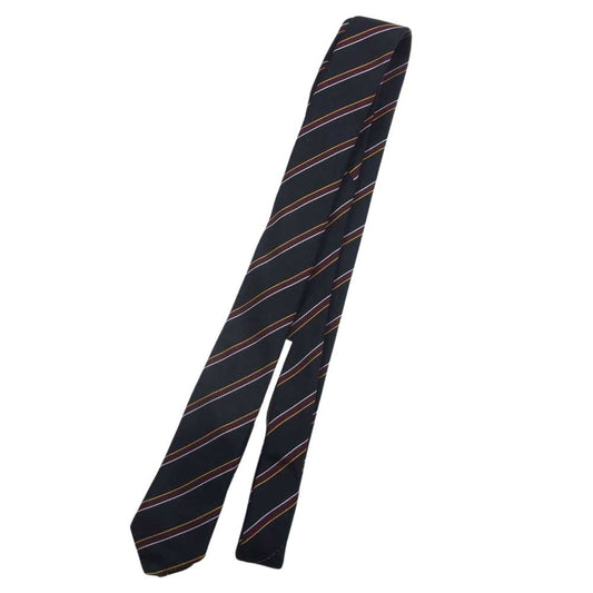SAINT LAURENT サンローラン 469600-4Y002 TIE RAYURE CLUB VINTAGE シルク ネクタイ ネイビー系【中古】