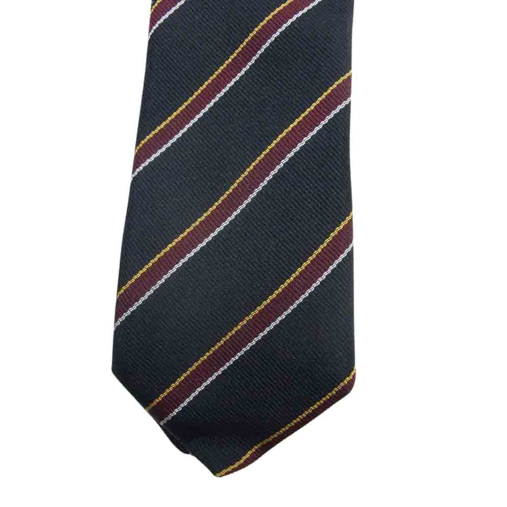 SAINT LAURENT サンローラン 469600-4Y002 TIE RAYURE CLUB VINTAGE シルク ネクタイ ネイビー系【中古】