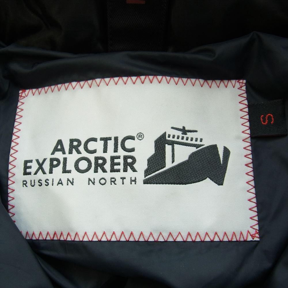 アークティックエクスプローラー FANAT ワッペン ダウン ジャケット ブラック系 S【中古】