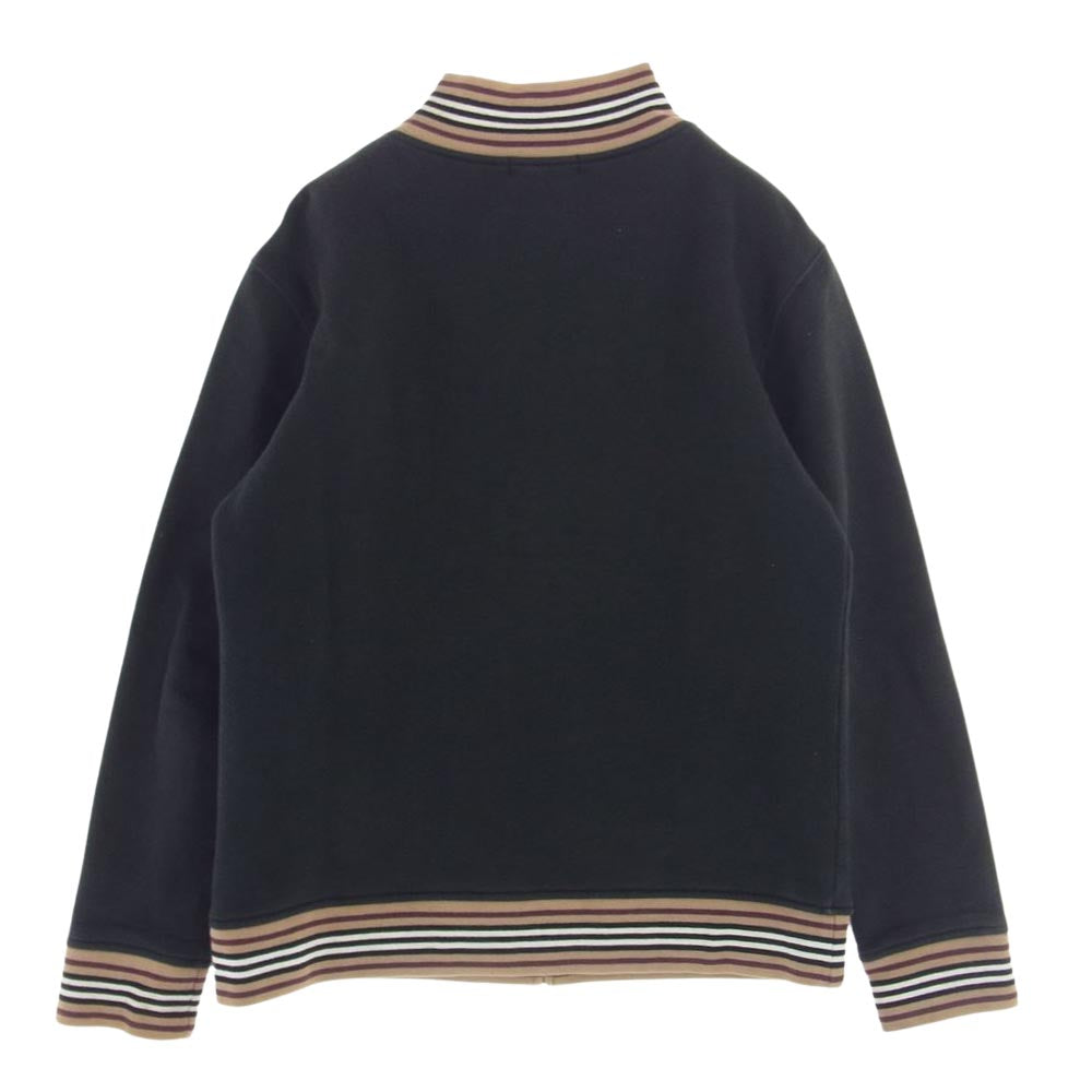 BURBERRY BLACK LABEL バーバリーブラックレーベル リブボーダー フルジップ スウェット トラックジャケット ブラック系 2【中古】