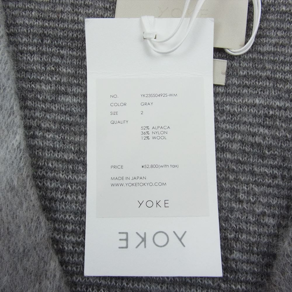 ヨーク 23SS YK23SS0492S-WM GRADATION JACQUARD CARDIGAN グラデーション ジャガード カーディガン グレー系 2【新古品】【未使用】【中古】