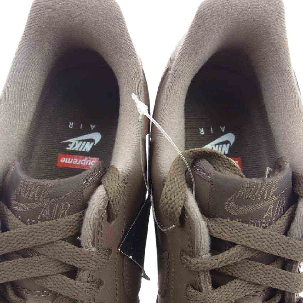 Supreme シュプリーム 23AW CU9225-200 × Nike Air Force 1 Low Baroque Brown ナイキ エアフォース1 ロー バロックブラウン スニーカー ブラウン系 27cm【新古品】【未使用】【中古】