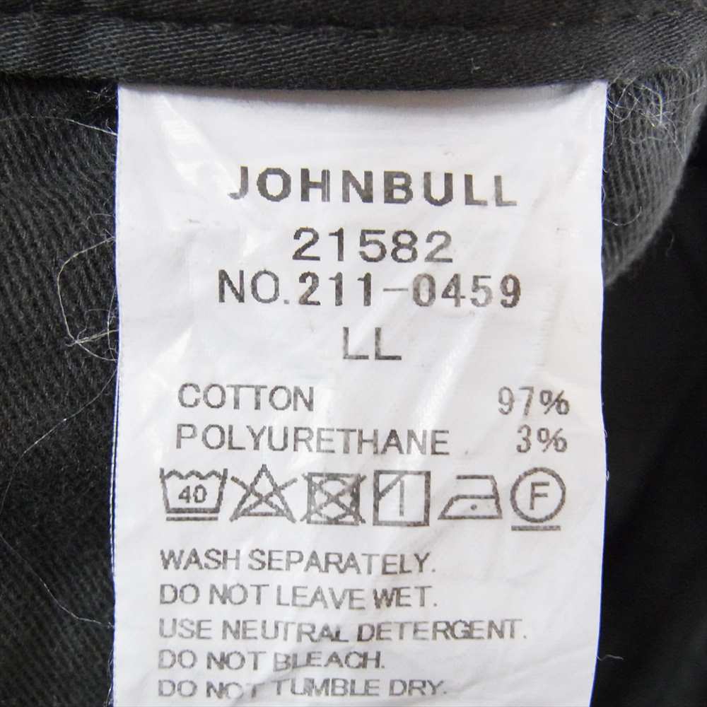 Johnbull ジョンブル 21582 ストレッチ ワンサイドジップパンツ ブラック系 LL【中古】