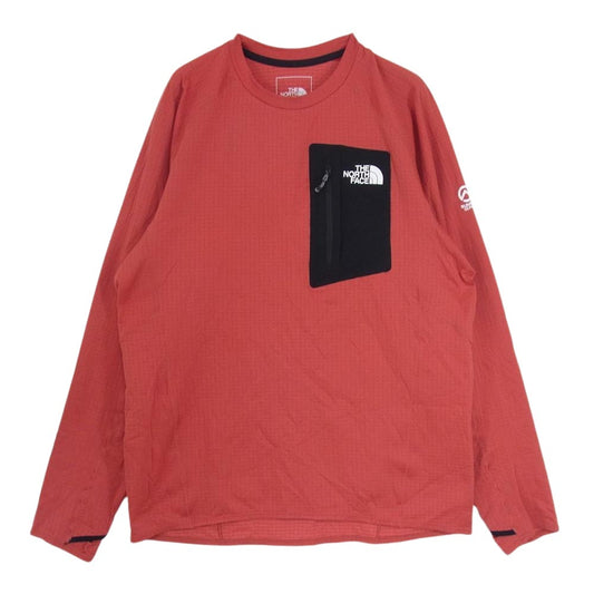 THE NORTH FACE ノースフェイス NT12123 エクスペディション ドライ ドッ ト クルー 長袖Tシャツ レッド系 XXL【中古】