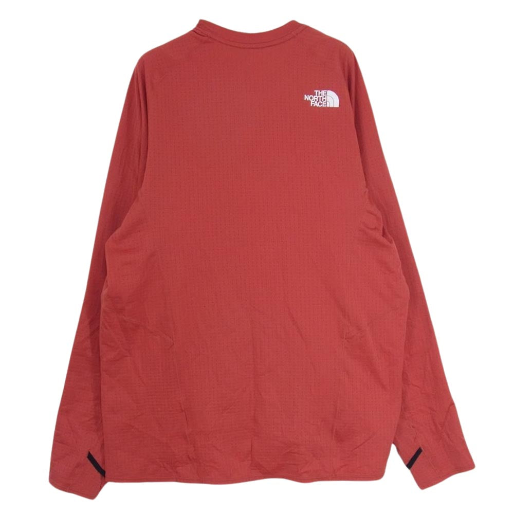 THE NORTH FACE ノースフェイス NT12123 エクスペディション ドライ ドッ ト クルー 長袖Tシャツ レッド系 XXL【中古】