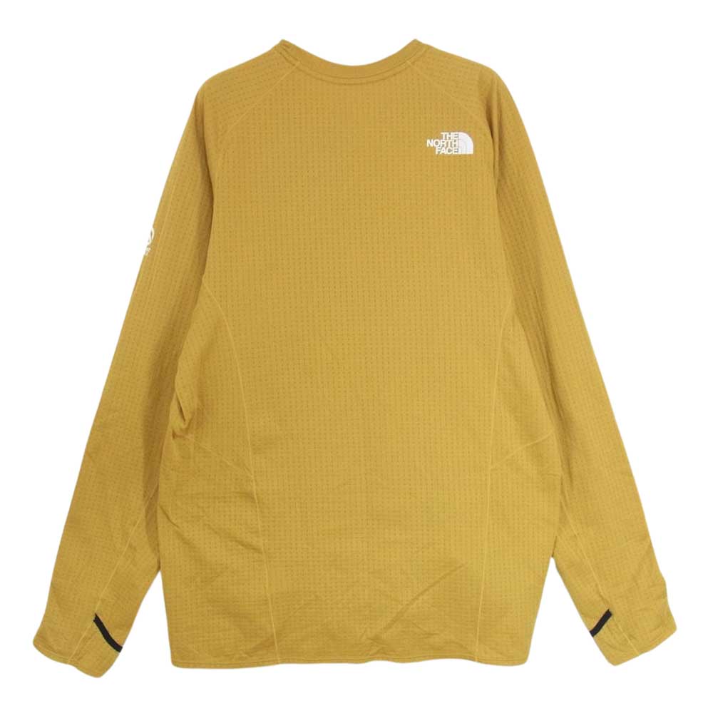 THE NORTH FACE ノースフェイス NT12123 エクスペディション ドライ ドッ ト クルー 長袖Tシャツ イエロー系 XXL【中古】