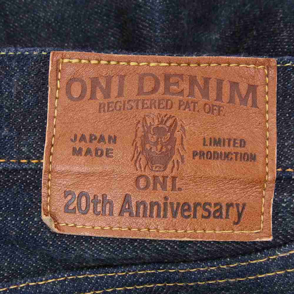 鬼デニム ONI-246 Regular Rise Neat Straight 天然藍 鬼極 ONI KIWAMI ストレートフィット 歌舞伎耳 22oz デニムパンツ インディゴブルー系 36【中古】