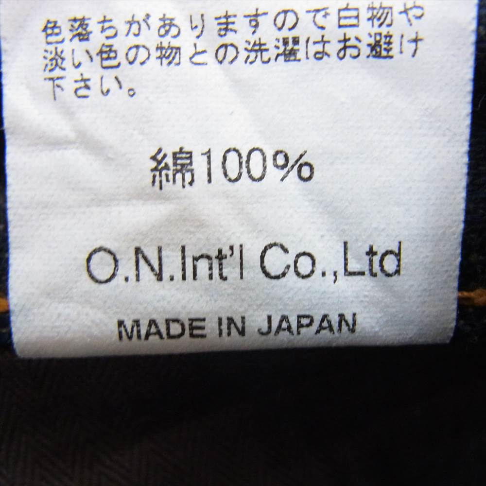 鬼デニム ONI-246 Regular Rise Neat Straight 天然藍 鬼極 ONI KIWAMI ストレートフィット 歌舞伎耳 22oz デニムパンツ インディゴブルー系 36【中古】