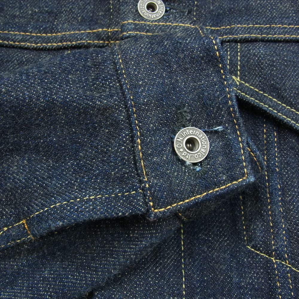 鬼デニム ONI-02527P 20oz ONI Secret 鬼秘 シークレット 3rdタイプ デニムジャケット ブラック系 44【中古】