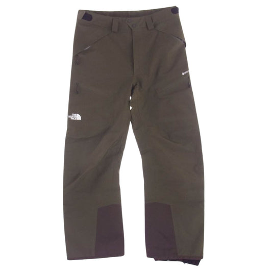 THE NORTH FACE ノースフェイス NS62002 GORE-TEX PRODUCTS Powder Guide Pant パウダー ガイド アウターシェル パンツ カーキ系 XL【中古】