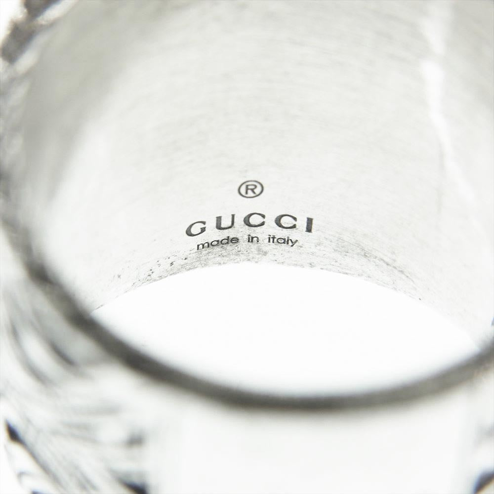 GUCCI グッチ OMNIA AMOR AMANTIBUS エングレービング ハート エイジング フィニッシュ シルバー リング シルバー系【中古】