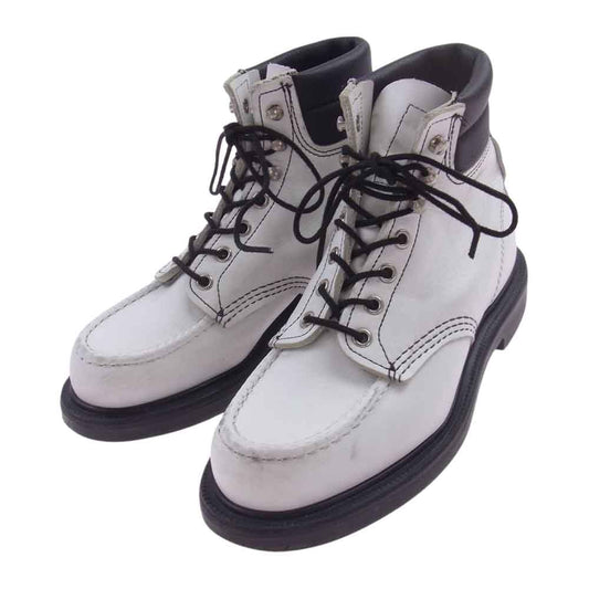 RED WING レッドウィング 8808 スーパーソール モックトゥ ブーツ BEAMS ビームス 別注 ホワイト系 ブラック系 23.5cm【中古】