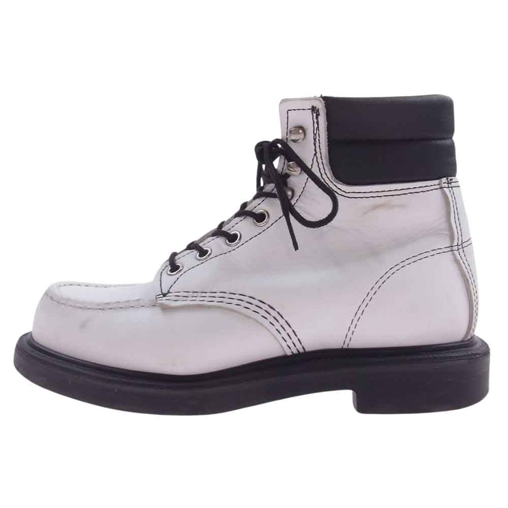 RED WING レッドウィング 8808 スーパーソール モックトゥ ブーツ BEAMS ビームス 別注 ホワイト系 ブラック系 23.5cm【中古】